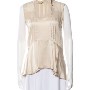 Belstaff Silk Sleeveless Peplum Top